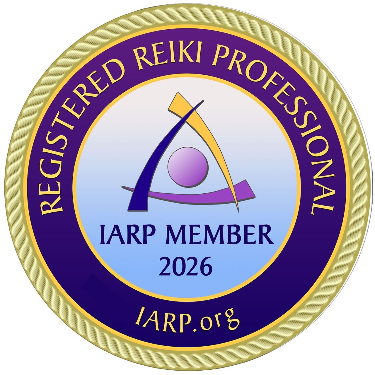 International Association of Reiki Professionals registered professional member badge, 2026